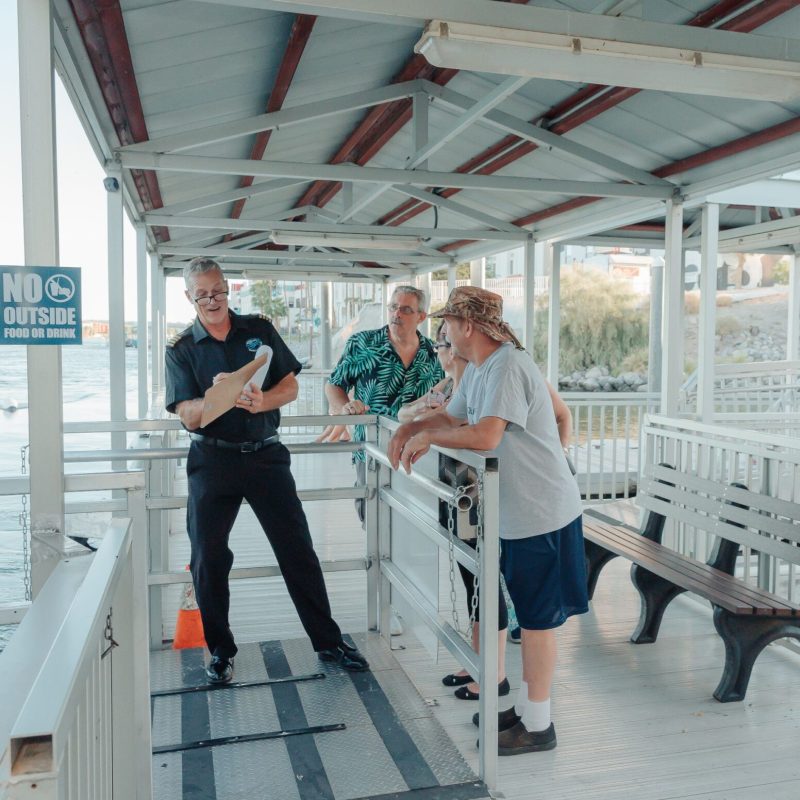 a group of people standing in front of a building