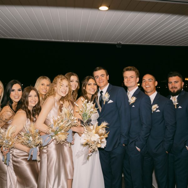 a group of people posing for a photo